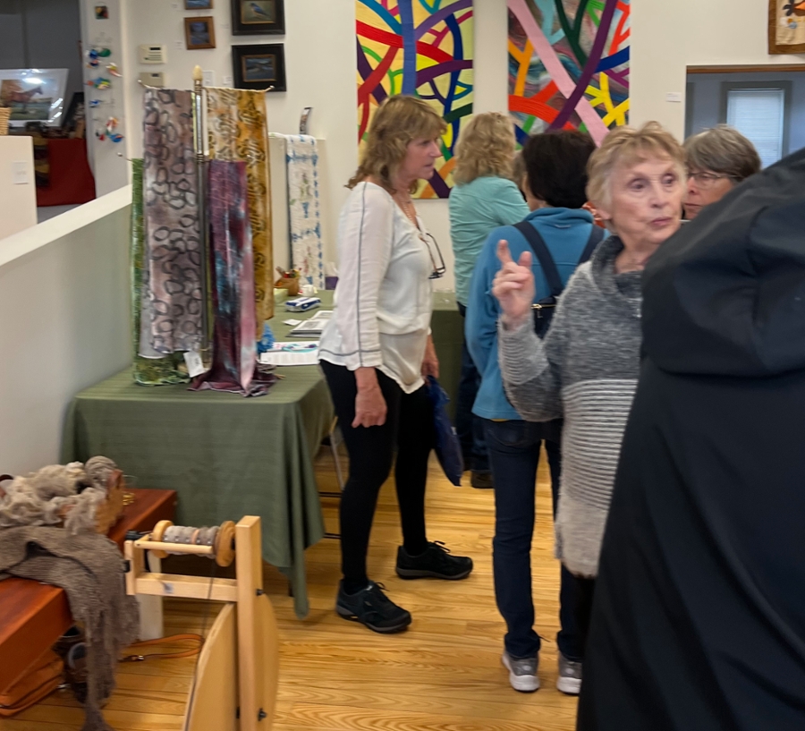 Many came out to enjoy the fiber exhibit.