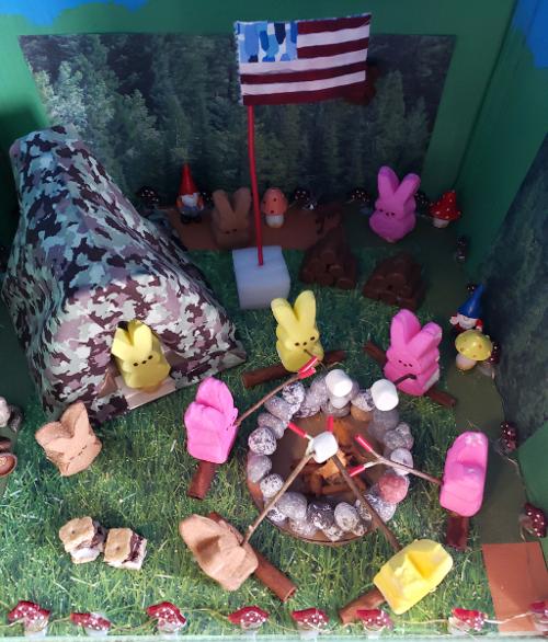 "Peep Scouts of America" (inside) Anne Colturi -- 1st Adult Category; 2nd Peeple’s Choice