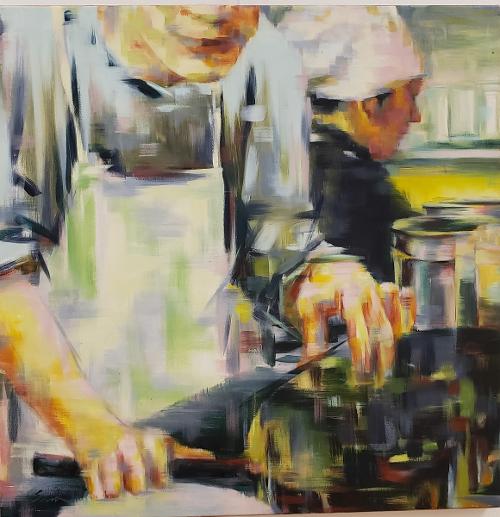 Eva Leong - Kitchen Magic - Oil on Canvas - Culture: Asian/Chinese