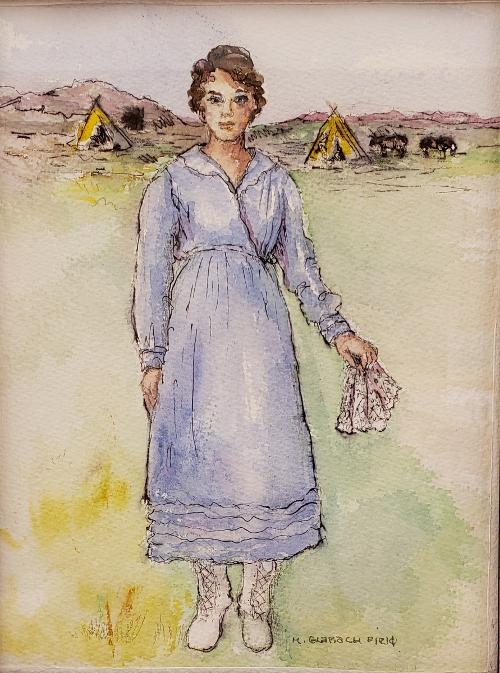 Mary Field - My Grandmother - Water Color/Pen & Ink - Culture: Menominee Tribe