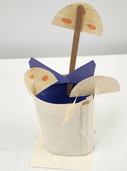 Lim-Stem Hat, paper, D. Stone, Bernardston. Culture: Chinese/Japanese