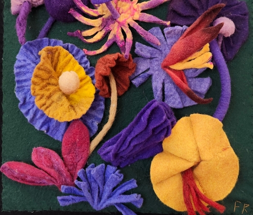 F. Rosenstock, Fungus Fantasy, hand felted wool.